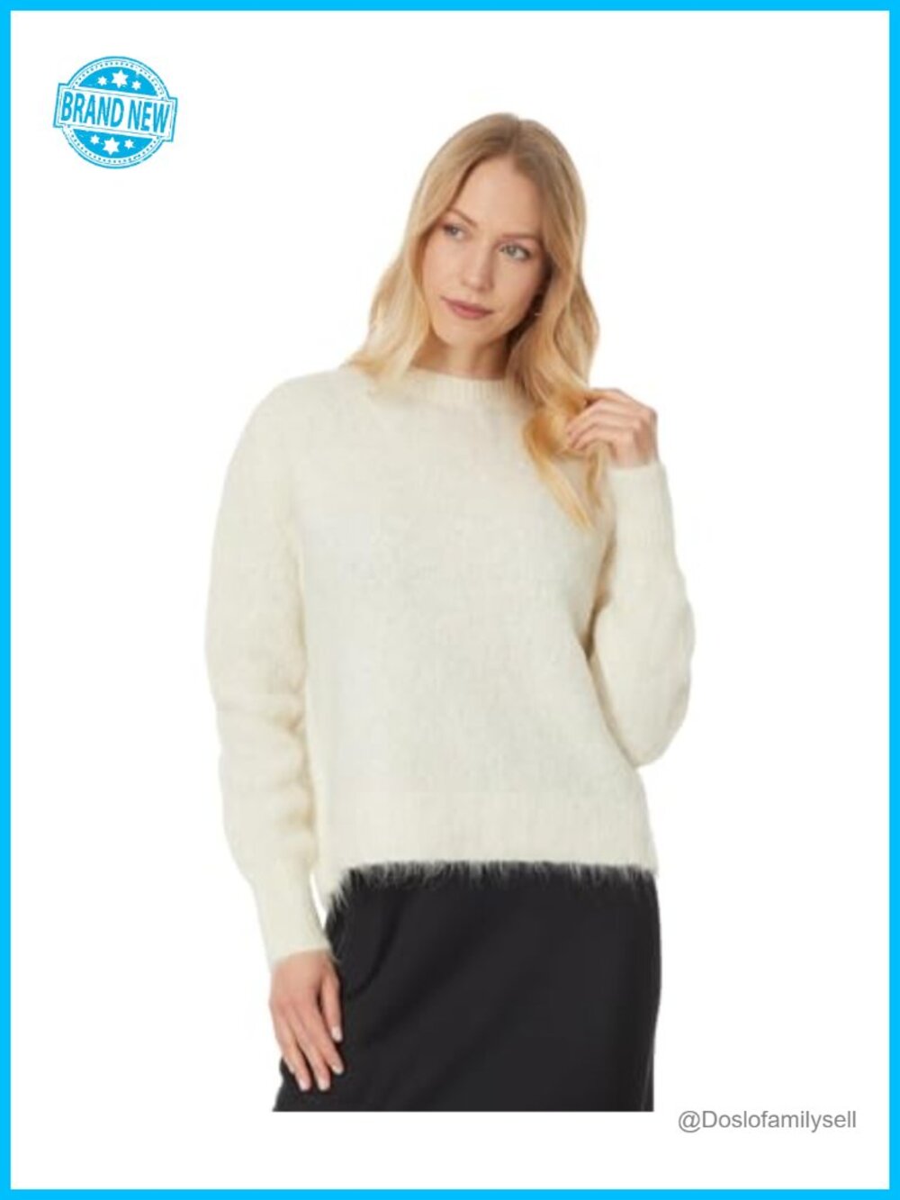 Alpaca Blend Pullover Sweater Long Sleeve Ribbed Knit Fall Layering